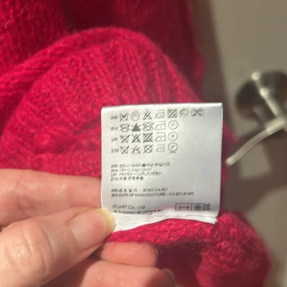NEW ANDERSSON BELL large cherry red crew neck sweater